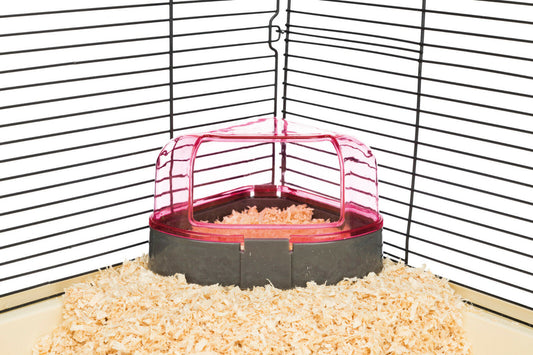 Nager Hamster Mäuse Klo Eck Toilette mit Dach WC Einstreu
