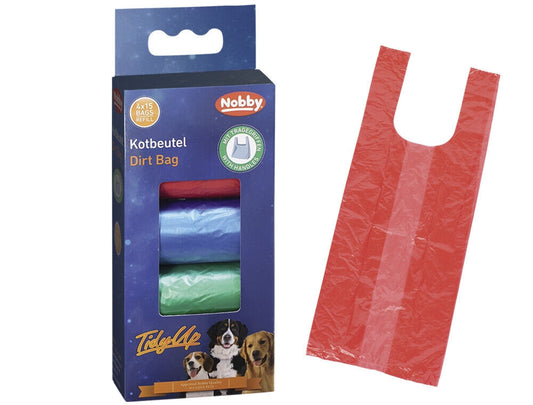 Nobby  TidyUp Kotbeutel mit Tragegriff 4 Farben 4 Rollen a 15 Beutel Hund Dog