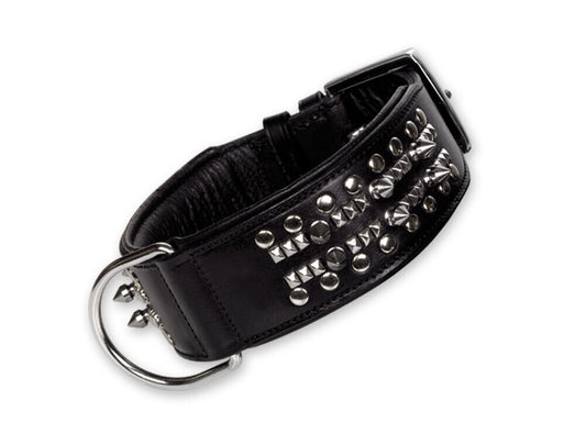 Nobby Leder Halsband DELGADO Hund Dog Büffelleder  Leder Nieten