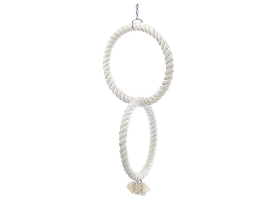Nobby  Cage Toy, 2 Kletterringe aus Baumwolleweiss gross; 81/34 cm Papageien