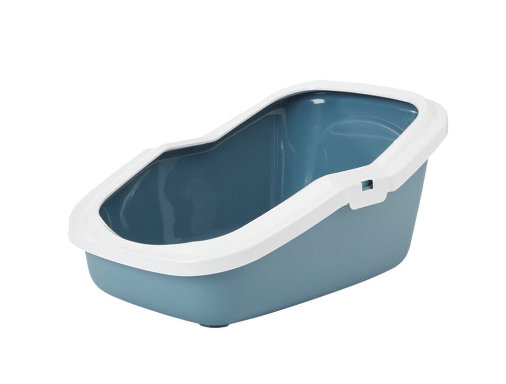 Nobby  Katzentoilette mit Rand Aseo steinblau 56 x 39x 27,5 cm Katze Cat WC