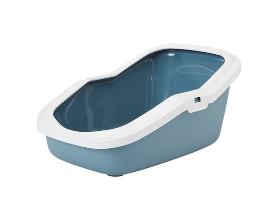 Nobby  Katzentoilette mit Rand Aseo steinblau 56 x 39x 27,5 cm Katze Cat WC