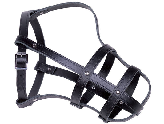 Nobby  Leder Maulkorbschwarz; Groesse 12; 50/58 cm Hund Dog Ledermaulkorb