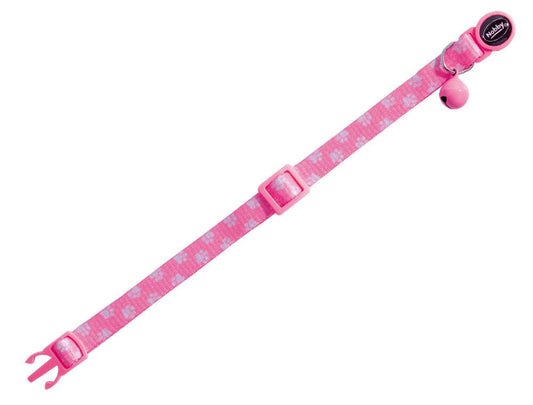 Nobby Katzenhalsband "Paw Pink" Katze Cat Halsband Nylon