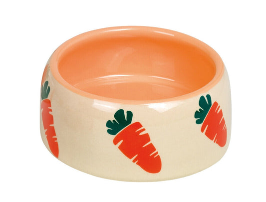 Nobby Napf  Keramik Futtertrog "CARROT"beige / orange 250 ml