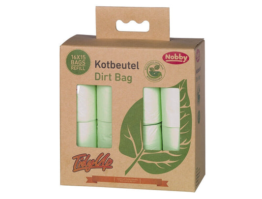 Nobby  TidyUp Kotbeutel biologisch abbaubargruen 16 Rollen a 15 Beutel Hund Dog