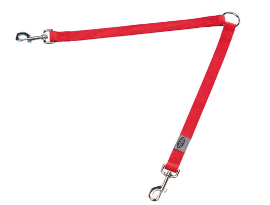 Nobby Koppel Leine   "Classic"rot L: 2 x 30 cm; B: 10 mm