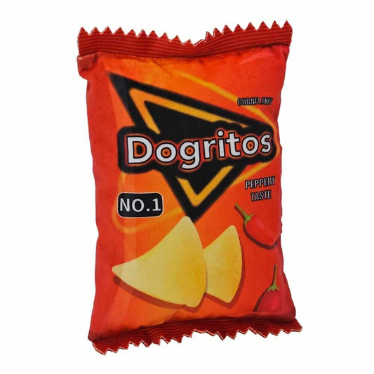 Nobby Spielzeug Plüsch Dogritos mit Squeaker Knisterelemente 20cm Chips Hund