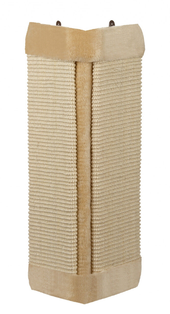 Nobby  Kratzecke mit Plueschbeige 61 x 32 cm Katze Brett