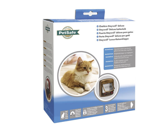 Nobby  PetSafe Tür 420 holzfarben 4 Wege Freilauftür Katzenklappe Katze Cat