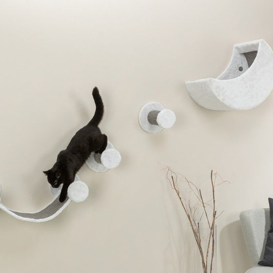 Trixie Wand-Set für Katzen für Kletterlandschaft weiß grau
