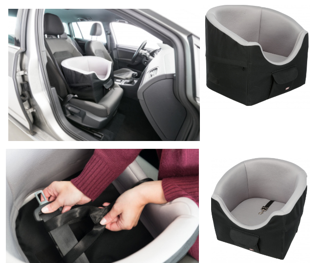 Trixie 13176 Hunde Autositz schwarz/grau Reisebettchen Transport Sicherheit Hund