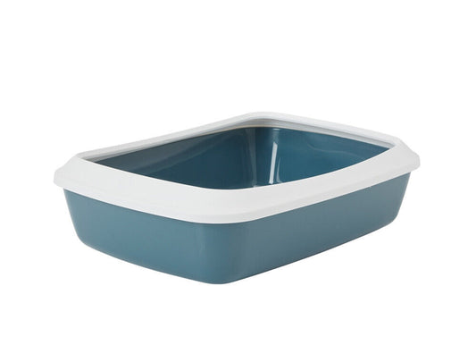 Nobby  Katzentoilette mit Rand Iriz steinblau 42 x 30,5 x 10 cm Katze Cat WC