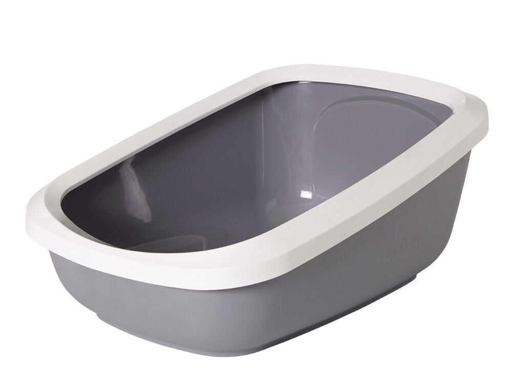 Nobby  Katzentoilette mit Rand "ASEO JUMBO"grau weiss 67,5 x 48,5 x 28 cm Katze