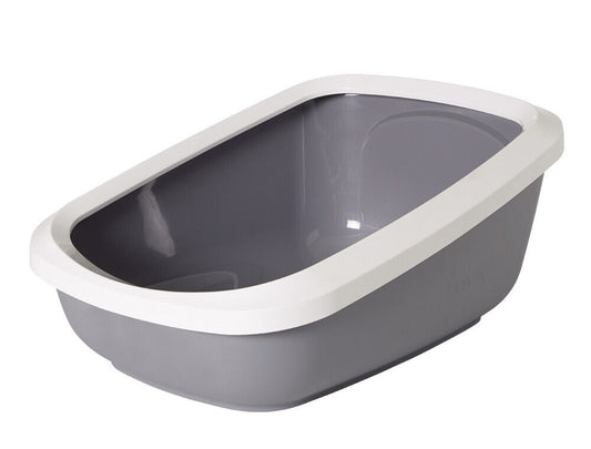 Nobby  Katzentoilette mit Rand "ASEO JUMBO"grau weiss 67,5 x 48,5 x 28 cm Katze