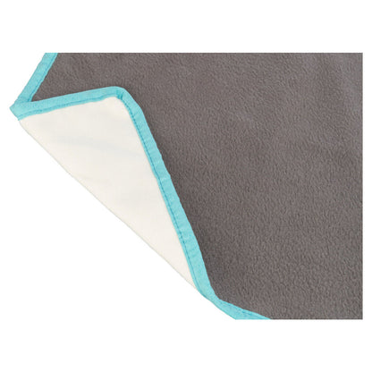 Trixie Nager Fleecedecke grau/türkis Pipi Pads Indoor Meerschweinchen Kaninchen