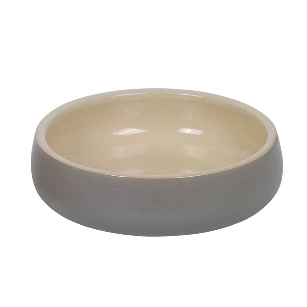Nobby  Keramik Schale "Soleno"grau/creme; Hund Dog  14 x 4,5 cm, 0,35 l