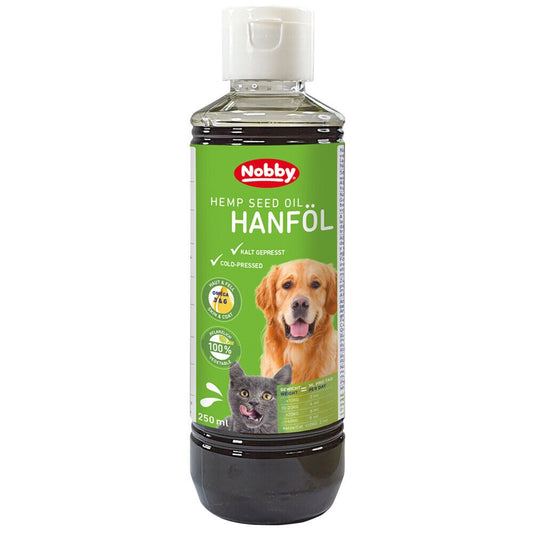 Nobby Hanföl 250ml Allergiker Hund Katze Omega-3, 6 Fettsäuren Nahrungsergänzung
