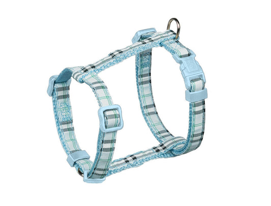 Nobby Geschirr Tartan Hudn Dog hellblau Brust 20-35 cm; B: 10 mm