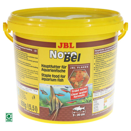 JBL NovoBel 100 ml, Fischfutter Flockenfutter Fische Aquarium Alleinfuttermittel