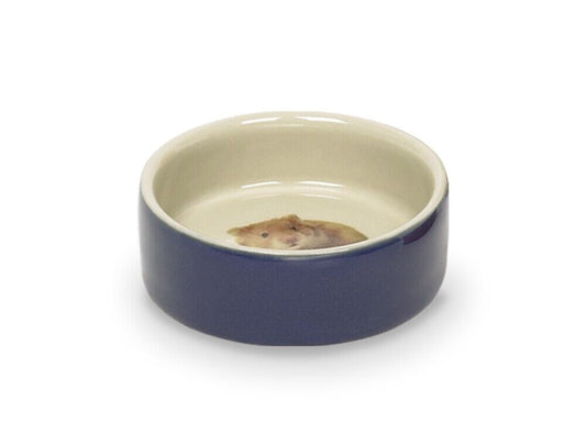 Nobby Napf  HAMSTER Nager Futter Keramikschale blau Futtertrog & Kleintierfutter