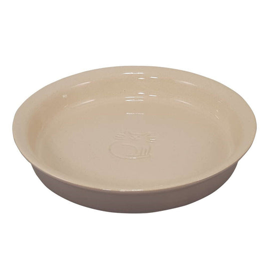 Nobby  Katzen Keramik Schale "Miska"grau/creme; Katze Cat  16 x 2,5 cm, 0,25 l