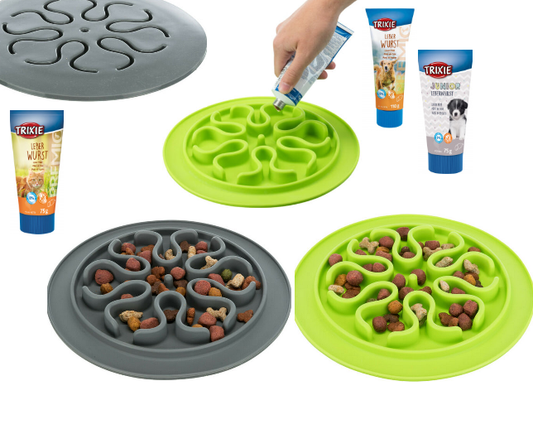 Trixie Futtermatte Slow Feed Hund Katze Dog Anti Schling Slow Feeder Futter