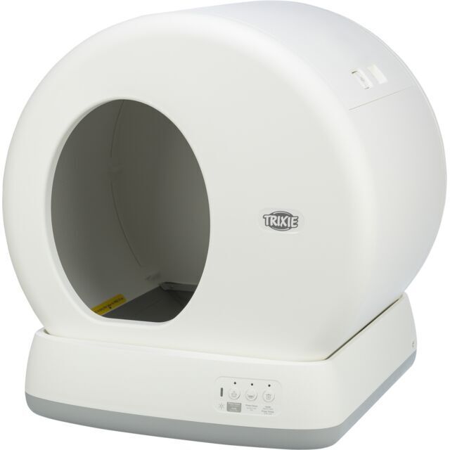 Trixie selbstreinigende Katzentoilette weiß Katze ideal für Mehrkatzenhaushalte