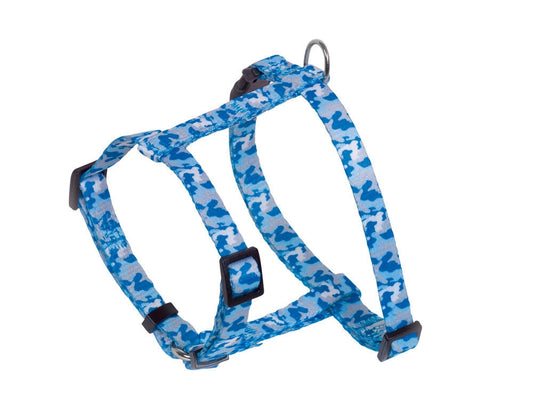 Nobby Geschirr Camouflage Hudn Dog hellblau Brust 20-35 cm, B: 10 mm