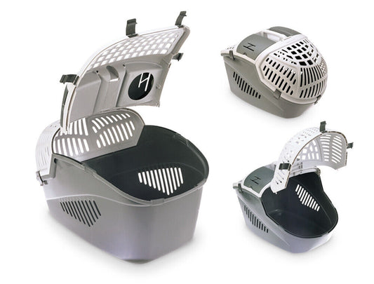 Nobby  Transportbox "Avior"grau 57,5 x 39,5 x 40,5 Katze Hund Welpe Box