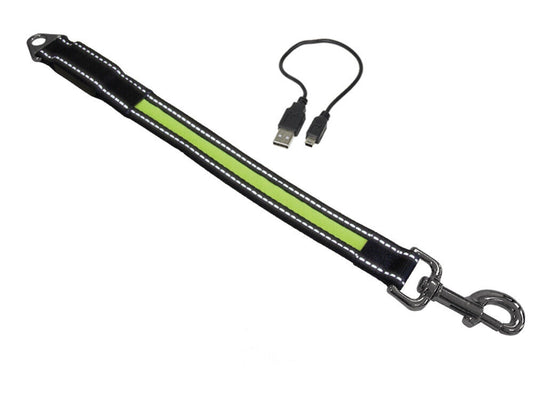 Nobby LED Leinenverlängerung  FLASH  gelb L: 38 cm; B: 25 mm Hund Dog Leine