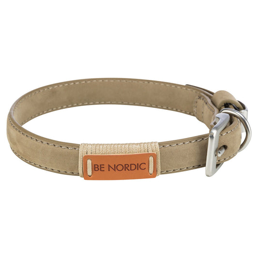 Trixie BE NORDIC Hunde Leder-Halsband sand, diverse Größen Dog