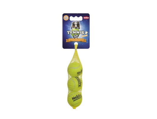 Nobby Tennisball - gelb - Apportierspiel Ball für Hund mit und ohne Quietschie