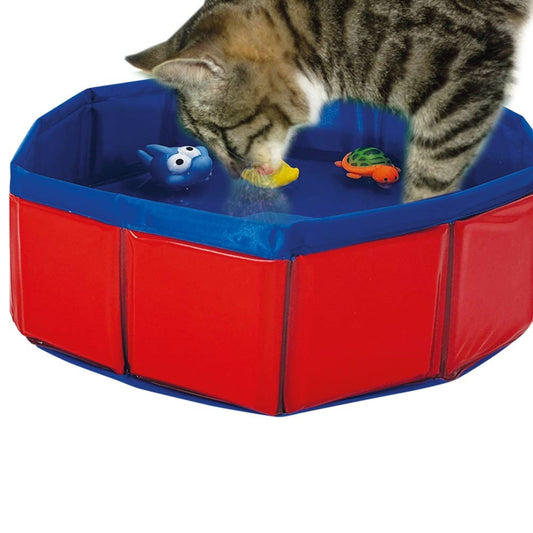 Nobby Katzenpool mit Spielzeug Planschbecken Swimmingpool Pool Katze