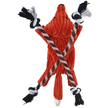 Nobby Plüschtier mit Seil Fuchs 38 cm quietschend Hundespielzeug Spielzeug Hund