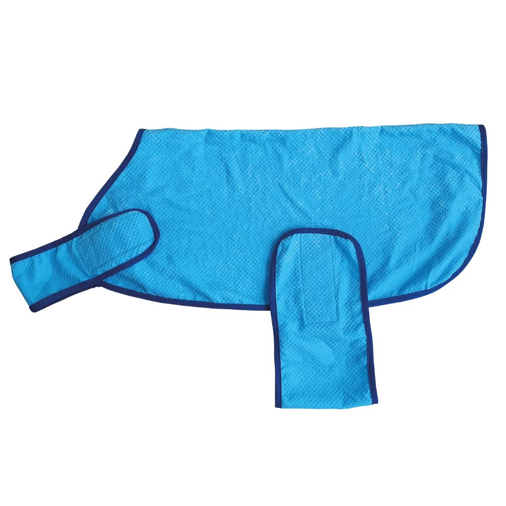 Nobby Kühl-Weste Comfort blau Hundeweste Kühlweste Bademantel saugstark Hund