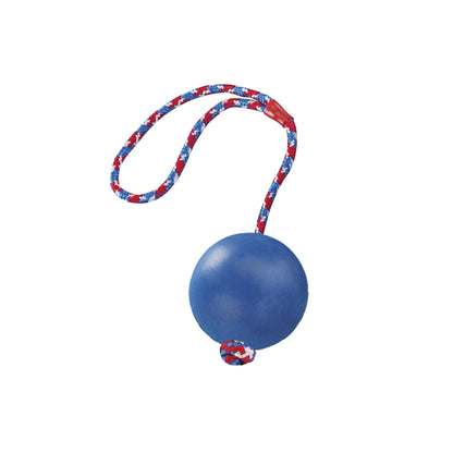 Nobby Vollgummi Ball mit Seil Hundespielzeug Spielzeug Hund