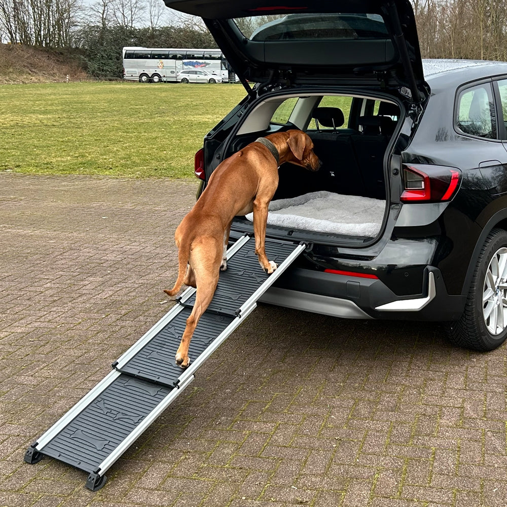 Nobby Aluminium Teleskop Rampe für Hunde bis 90 kg Hunderampe Hundetreppe