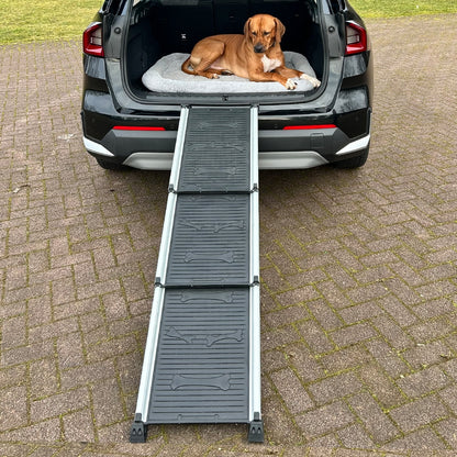Nobby Aluminium Teleskop Rampe für Hunde bis 90 kg Hunderampe Hundetreppe