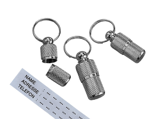 Nobby Adressanhänger Adresshülse 26mm 22mm  Adresshülse Adresstube Hund Katze