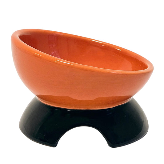 Nobby Katzen Keramiknapf Katzennapf orange schwarz ergonomisch erhöht Napf Katze