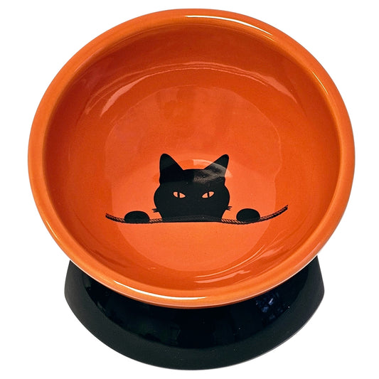 Nobby Katzen Keramiknapf Katzennapf orange schwarz ergonomisch erhöht Napf Katze