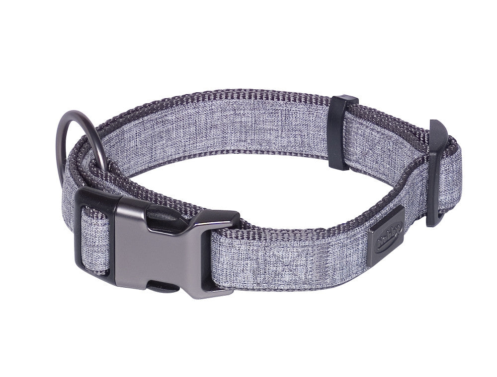 Nobby Halsband Linen Deluxe Hund Dog Nylon Leinenoptik XXS XS S M L X XL Farben