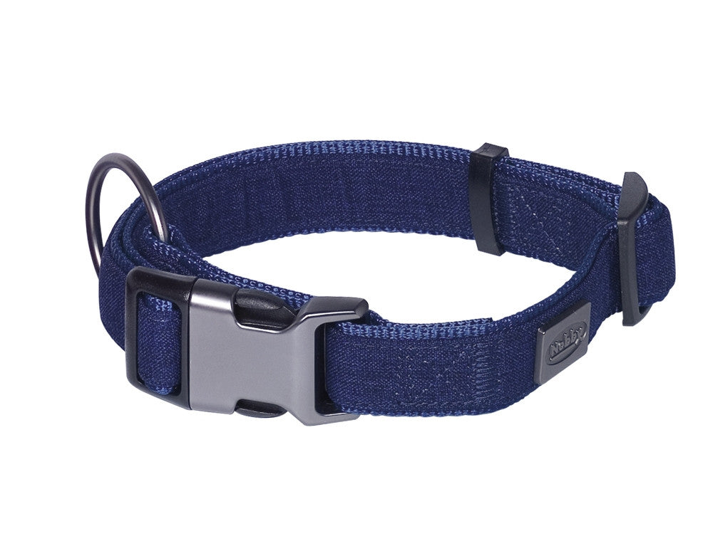 Nobby Halsband Linen Deluxe Hund Dog Nylon Leinenoptik XXS XS S M L X XL Farben