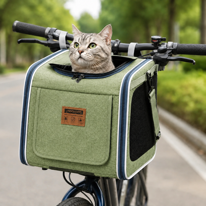 Fahrrad Hundekorb Hundetransport Rucksack 4-in-1 Haustier Tasche Faltbar bis 6kg