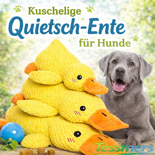 Anti Stress Ente Hund Gelbe Ente Design Hundespielzeug Quietschend Plüschtier