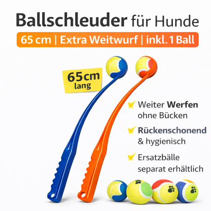 Ballschleuder mit Ball Shooter Hundespielzeug 65 cm oder Ersatzball