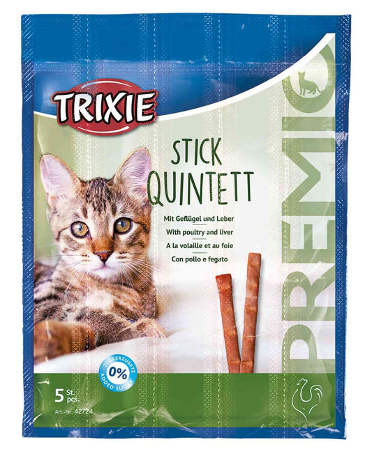 Trixie Premio Stick Quintett Lamm & Truthahn/ Geflügel & Leber oder Lachs/Forelle 20 g  Cat Katze Snack Leckerli