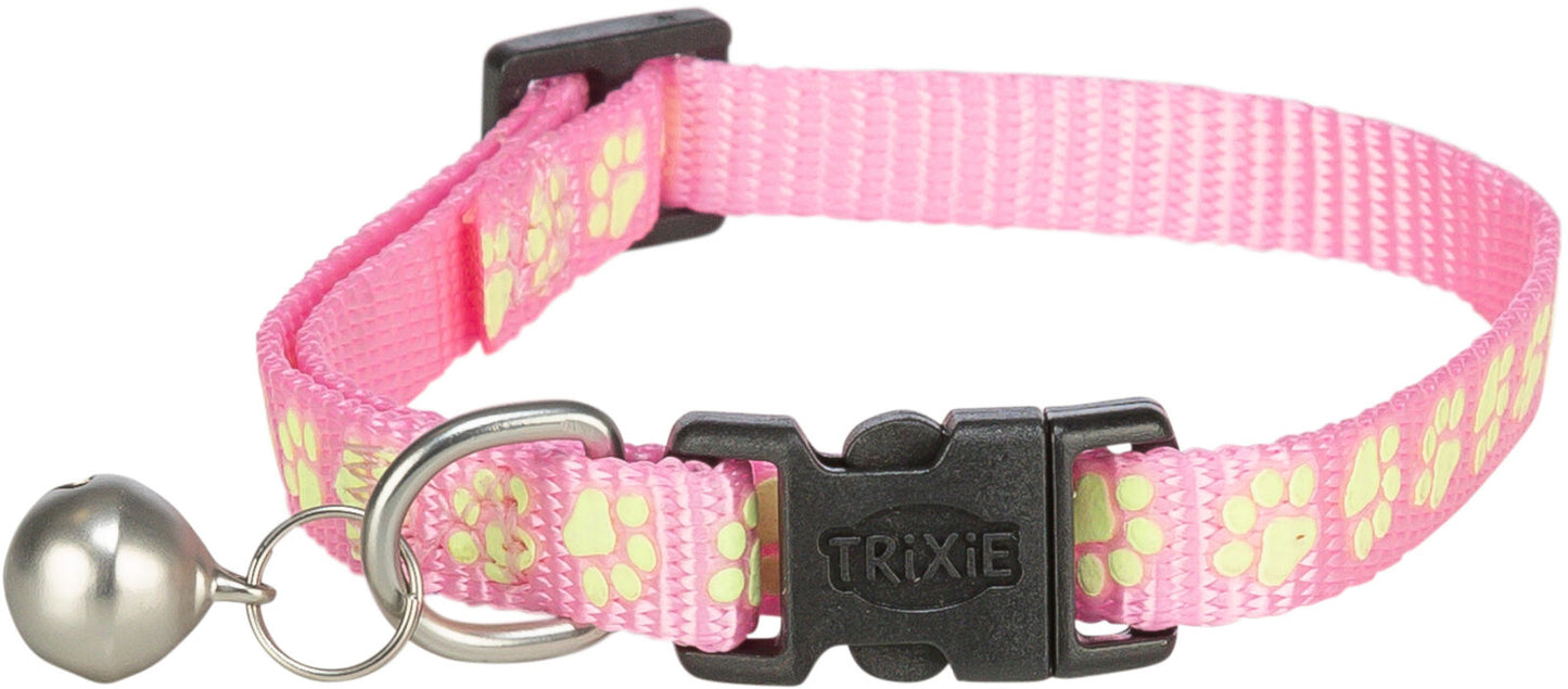 Trixie Halsband Katze fluoreszierend Pfötchen Motiv NEU Katzenhalsband