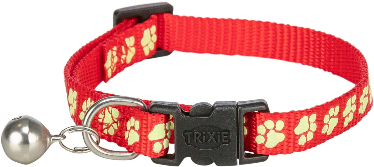 Trixie Halsband Katze fluoreszierend Pfötchen Motiv NEU Katzenhalsband